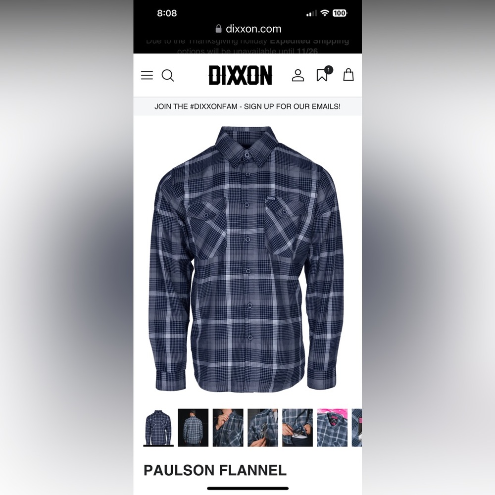 Dixxon Flannel The Paulson - brand new size large.